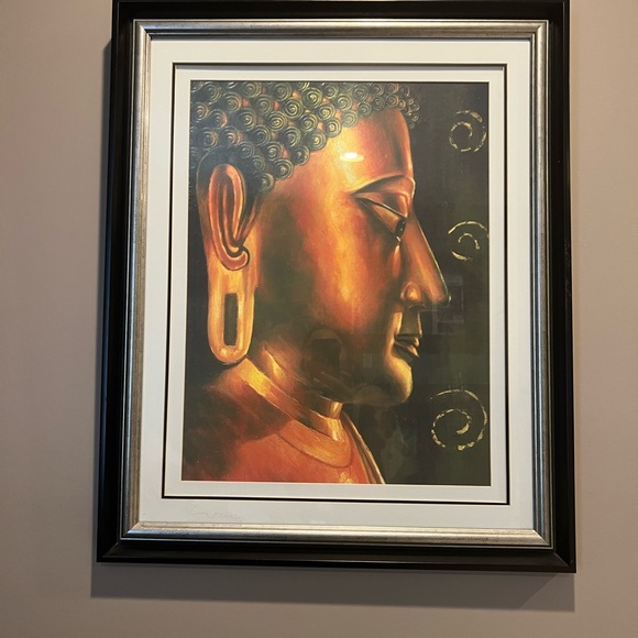 Buddha Portrait Poster with Black Frame - Picture 2 of 2
